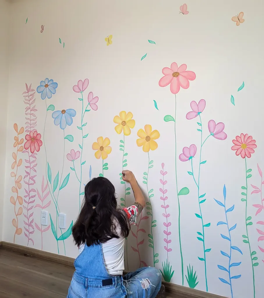 Pintura Infantil Floral